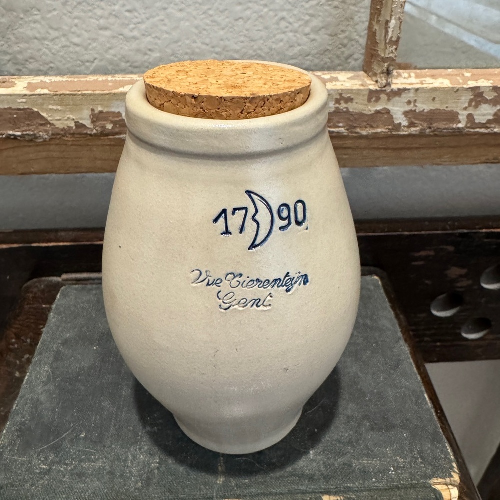 Vintage Ceramic Jar with Cork Lid